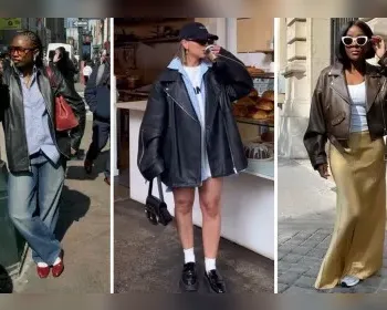 Jaqueta de couro é peça curinga no inverno; veja inspirações fashionistas