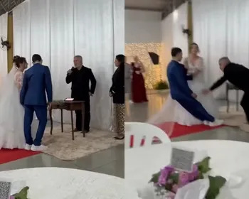 Noivo desmaia no próprio casamento após noiva chegar ao altar