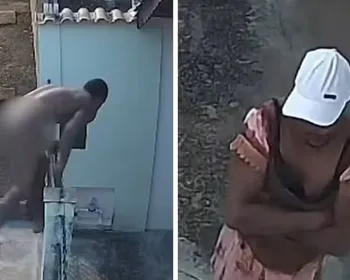VÍDEO mostra homem pelado invadindo casa e fugindo com vestido que furtou do varal