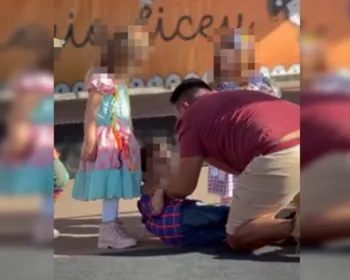 Vídeo: homem enfia dedo na cara de criança em festa junina de escola