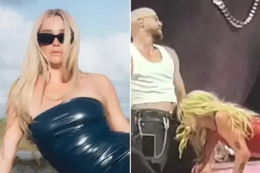 
				Cantora causa polêmica ao chupar banana em dançarino durante show
			
			