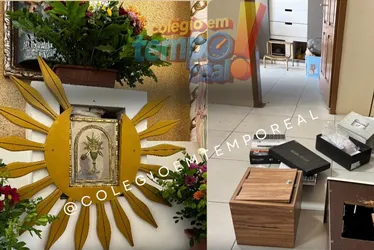 
			
				Criminosos invadem igreja, depredam objetos litúrgicos e fogem com ofertas
			
			