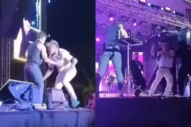 
				Homem é retirado à força após invadir palco de Zezé Di Camargo
			
			
