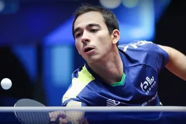 
				Hugo Calderano vence Liao Cheng-ting e está na semifinal do WTT Buenos Aires
			
			