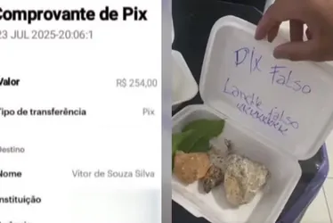
				Lanchonete desconfia de golpe do PIX e envia pedra no lugar de sanduíche
			
			
