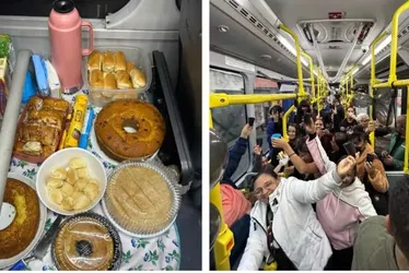 
			
				Linha de ônibus em SP tem café, bolo, aniversário e até chá de bebê
			
			