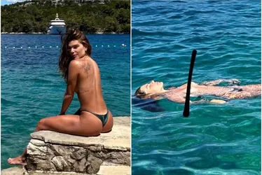 
				Mariana Goldfarb faz topless ao nadar em mar cristalino
			
			