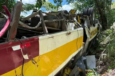 
				Parte do ônibus que caiu na Serra da Barriga é retirada após 8 meses
			
			