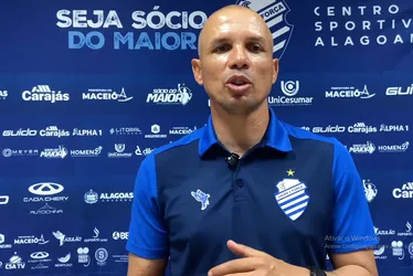 
				'Precisamos retomar com vitória': Higo Magalhães cobra reação do CSA
			
			