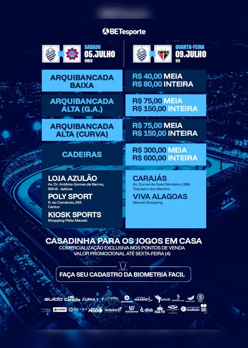 
				CSA inicia venda promocional de ingressos para jogos contra Caxias e Ferroviário
			
			