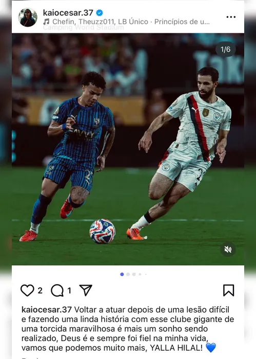 
				Saiba quem é o alagoano que é peça importante do Al-Hilal, no Mundial de Clubes
			
			
