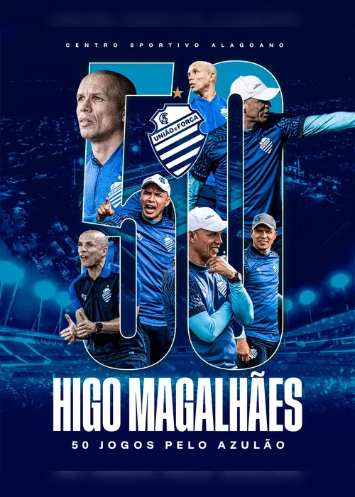 
			
				Higo Magalhães chega a 50 jogos no comando técnico do CSA
			
			