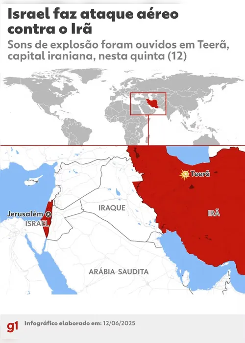 
			
				Israel ataca instalações nucleares no Irã e mata os 2 principais líderes militares do país
			
			
