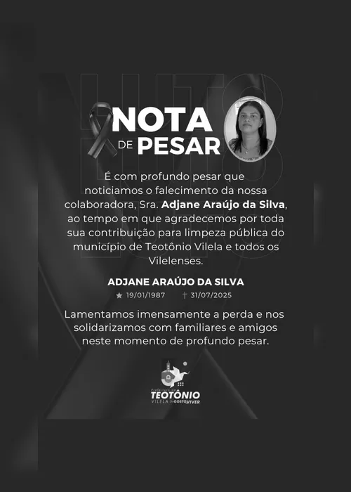 
				Mulher é assassinada com três tiros na cabeça no centro de Teotônio Vilela
			
			