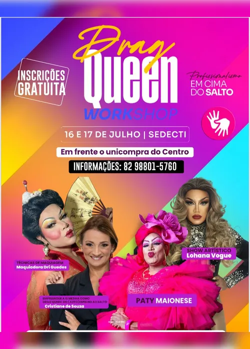 
				Paty Maionese promove workshop gratuito em celebração ao Dia Internacional da Drag Queen
			
			