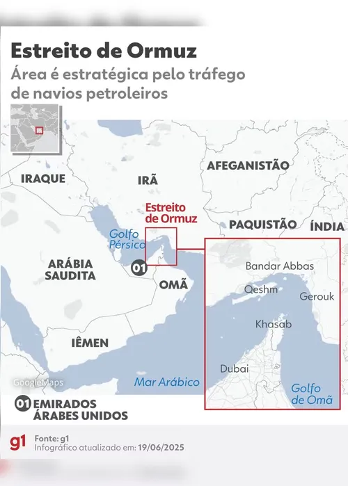 
			
				Irã ameaça fechar estreito no mar crucial para o petróleo do mundo
			
			