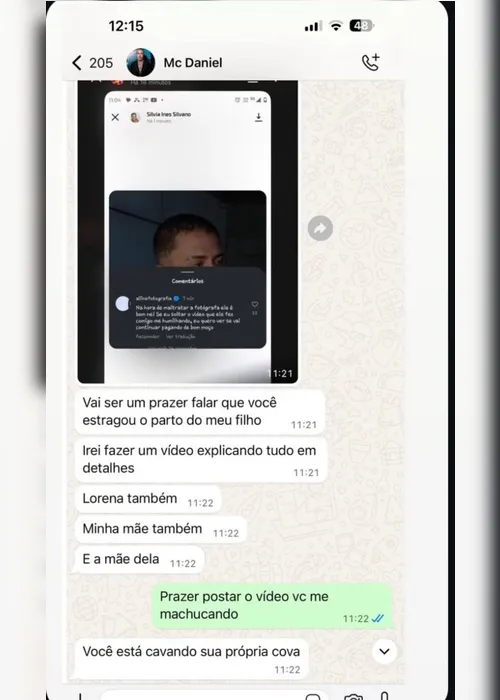 
				Veja prints das supostas ameaças de MC Daniel à fotógrafa
			
			