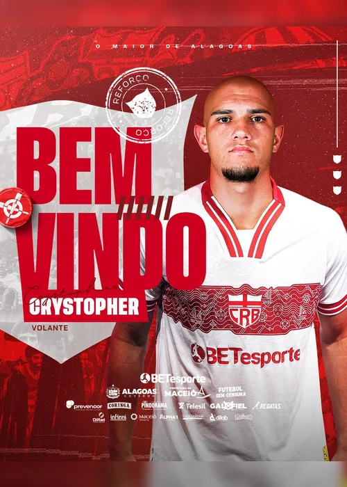 
			
				Volante Crystopher é o mais novo reforço do CRB para a temporada
			
			