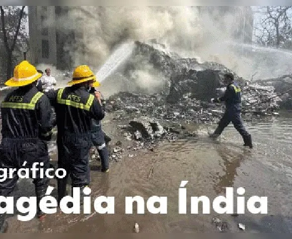 INFOGRÁFICO mostra detalhes da queda de avião na Índia que matou mais de 290 pessoas