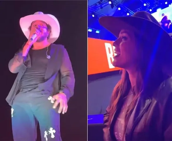 Nattan canta para Rafa Kalimann, em Circuito Sertanejo