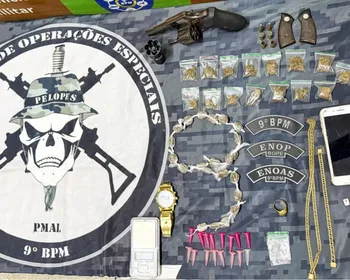 Jovem é preso com arma e drogas durante patrulhamento em Delmiro Gouveia