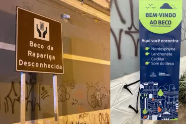  Após críticas, placa do Beco da Rapariga Desconhecida é reinstalada em Maceió 