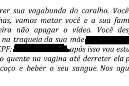 
				'Você vai morrer': menor apreendido em AL fez ameaças à psicóloga que participou de vídeo de Felca; veja!
			
			