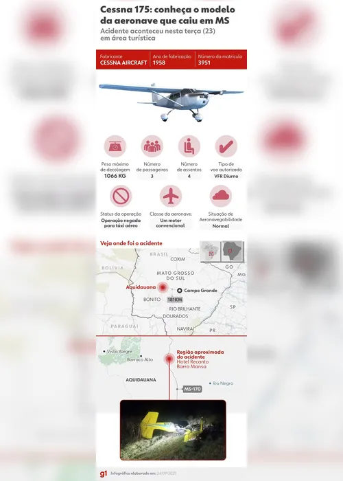 
				Avião que caiu no Pantanal fazia voo irregular, afirma polícia

			