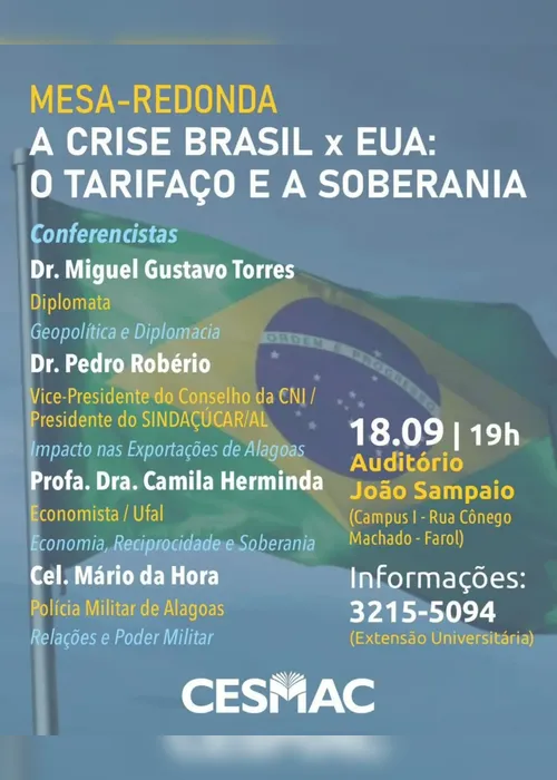 
				Crise Brasil x EUA: especialistas debatem tarifaço e impactos na soberania nacional
			
			