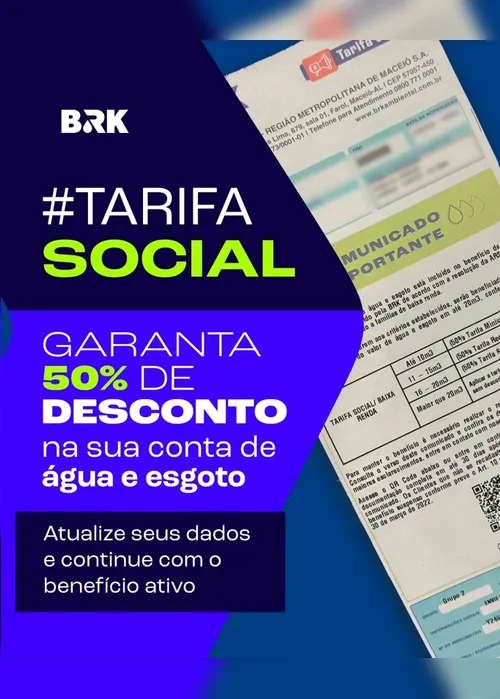 
				Desconto de 50%: veja até quando famílias podem fazer o recadastramento da Tarifa Social
			
			