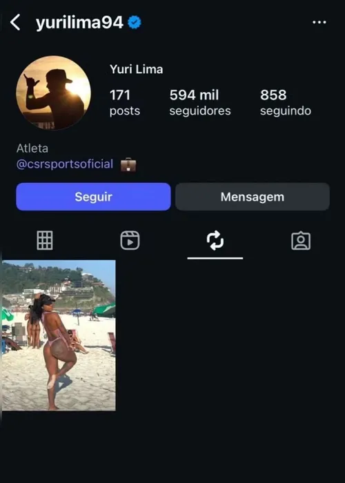 
				Mulher se pronuncia após ter foto de biquíni compartilhada por Yuri Lima
			
			