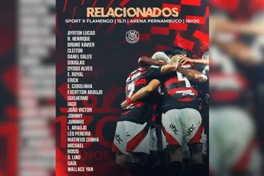 
				Sem Pedro, Flamengo divulga relacionados para jogo contra Sport

			