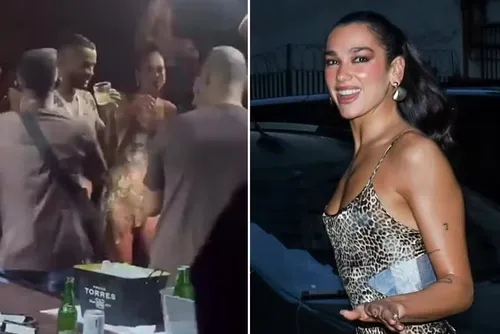
				Dua Lipa reúne famosos e se joga em festa ao som de samba e pagode
			
			