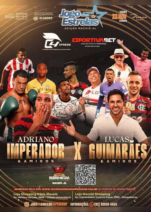 
				Jogo das Estrelas: ex-lateral do Flamengo, Léo Moura convoca torcida para evento em Maceió
			
			