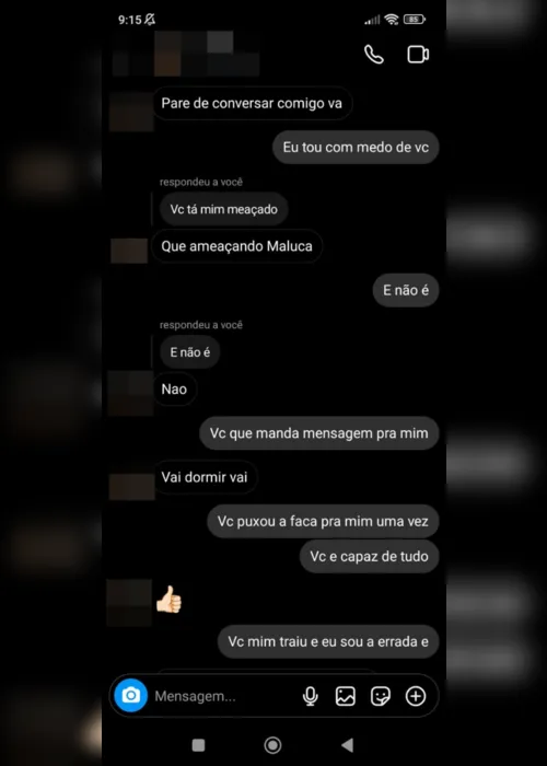 
				Veja prints de conversas que revelam discussão entre jovem desaparecida e ex: "Medo de você"
			
			