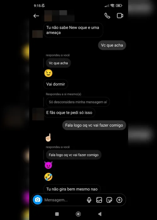 
				Veja prints de conversas que revelam discussão entre jovem desaparecida e ex: "Medo de você"
			
			