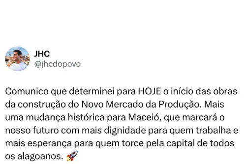 
				JHC determina início das obras do novo Mercado da Produção
			
			