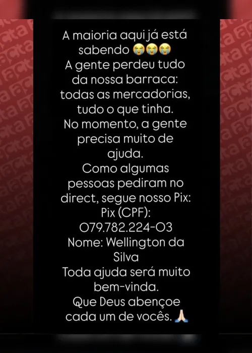 
				Comerciantes que perderam tudo no Mercado da Produção pedem ajuda para recomeçar
			
			