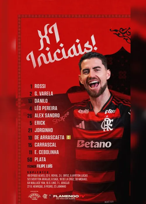 
				Filipe Luís define mudanças em escalação do Flamengo contra Pyramids
			
			