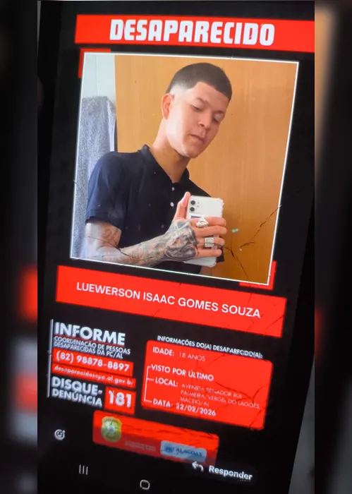 
				Corpo de jovem desaparecido é encontrado em ilha da Lagoa Mundaú

			