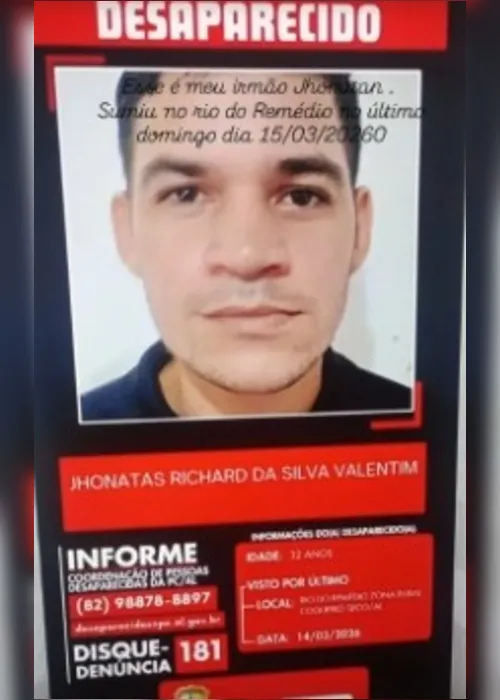 
				Desaparecimento em Coqueiro Seco: polícia faz buscas por homem perseguido após agressão em rio
			
			