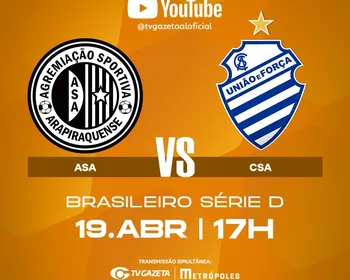 TV Gazeta e Metrópoles transmitem ASA x CSA; saiba onde assistir