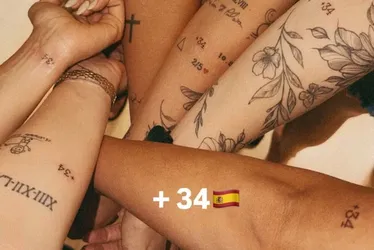 
				O que significa o “+34” tatuado por Virginia com grupo de amigas
			
			