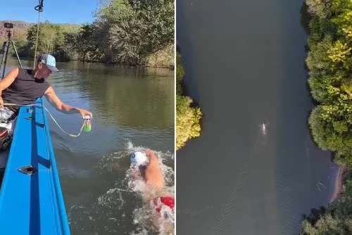
				Maratonista aquático nada por 11 horas em rio infestado de crocodilos
			
			