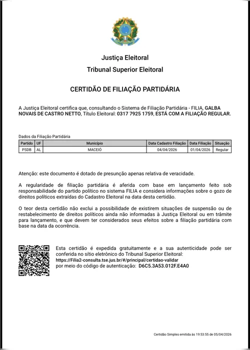
				Documentos mostram filiação de vereadores ao PSDB e PL anuncia ofensiva para recuperar mandatos; veja!
			
			