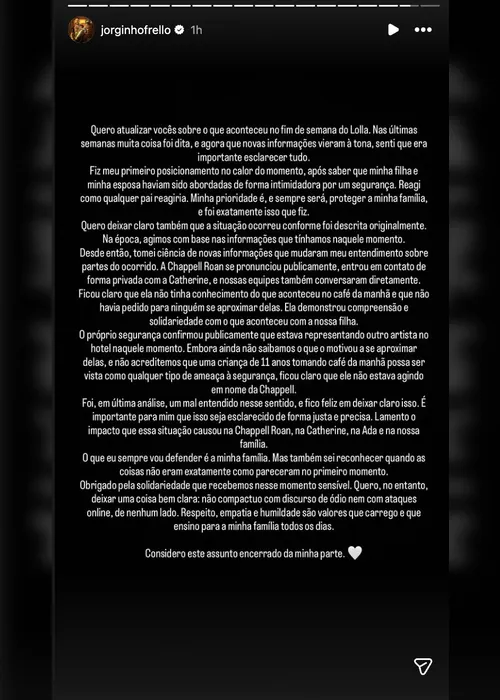 
				Jorginho, do Flamengo, nega envolvimento de Chappell Roan em polêmica com sua enteada
			
			