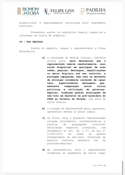 
				PSDB pede à Justiça para proibir Paulo de fazer "comparação"
			
			