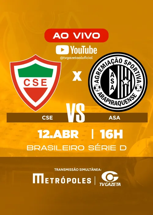 
				TV Gazeta e Metrópoles transmitem CSE x ASA; veja onde assistir
			
			