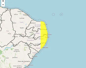 Alerta do Inmet aponta chuvas para 35 municípios de Alagoas até domingo