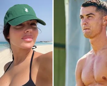 Antes da Copa do Mundo, Georgina e CR7 curtem praia com filhos